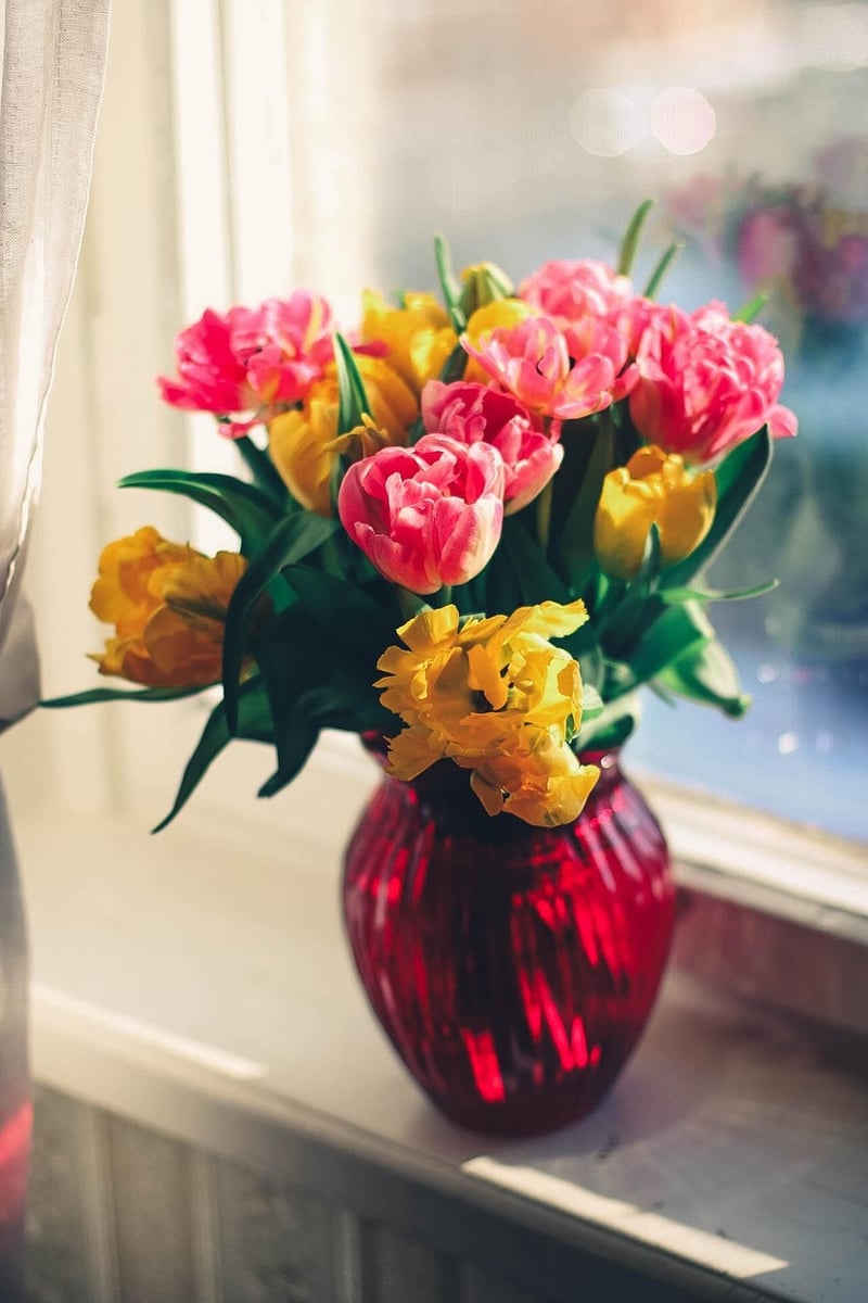Recycled glass vase